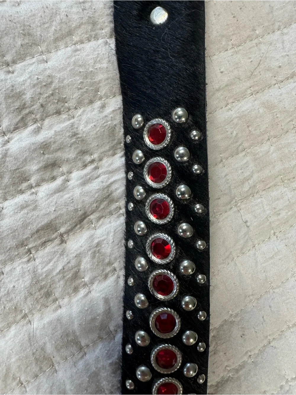 N/A black leather